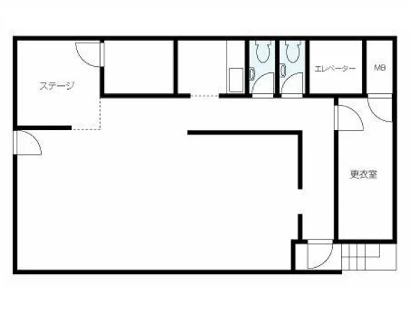 横須賀中央の居抜き店舗の平面図