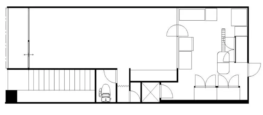 国立の居抜き店舗の平面図