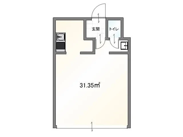 鶴ヶ峰の事務所仕様物件の平面図