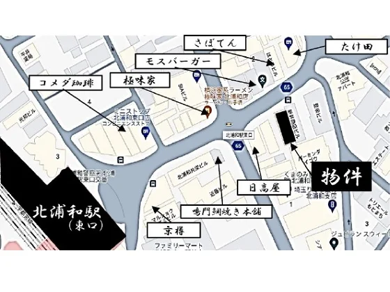 物販の居抜き物件の地図