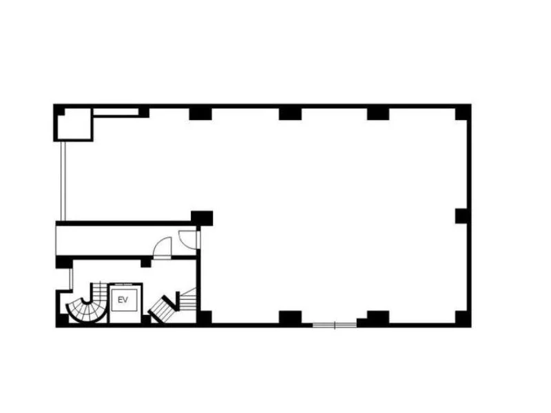貸店舗(スケルトン)の平面図