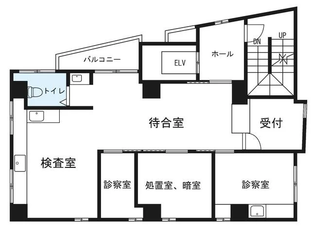 衣笠の居抜き店舗の平面図