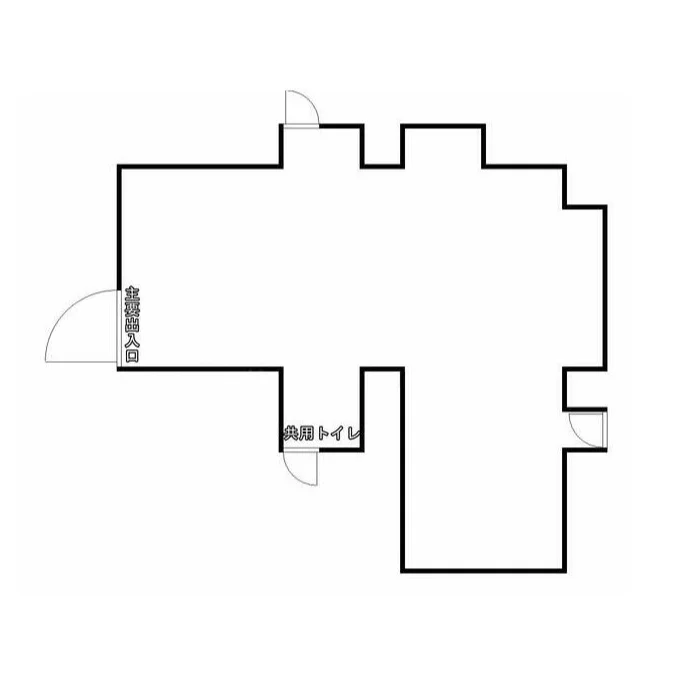 貸店舗(スケルトン)の平面図