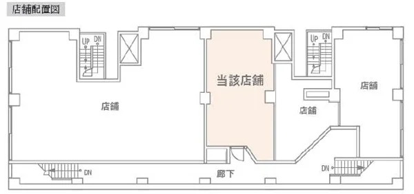 カフェ・喫茶店の居抜き物件の平面図