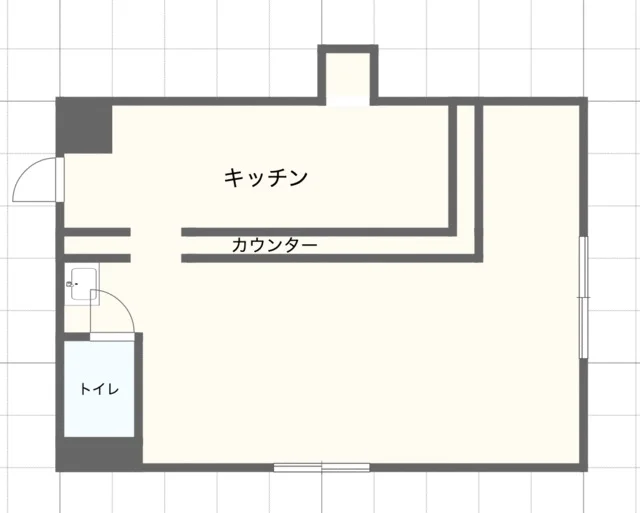 塚田の居抜き店舗の平面図