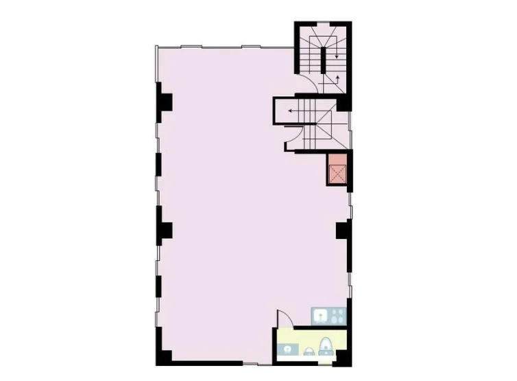 貸店舗(スケルトン)の平面図