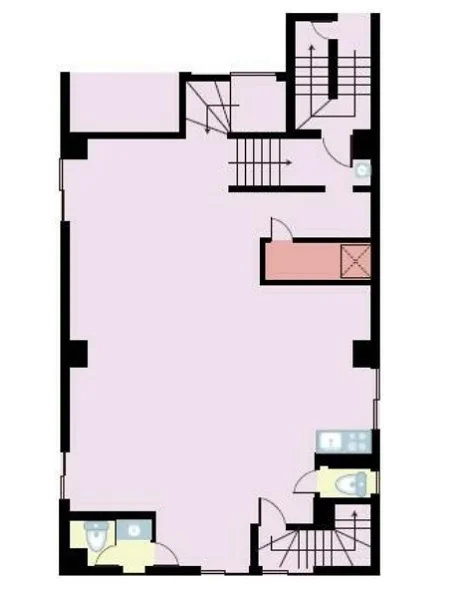 東中神のスケルトン店舗物件の平面図