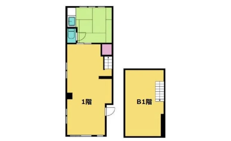 芝公園のスケルトン物件の平面図
