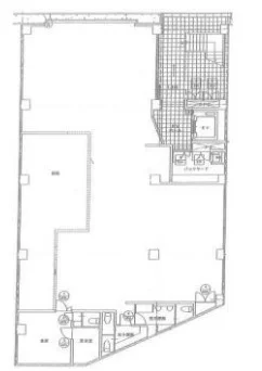 平塚のスケルトン店舗物件の平面図