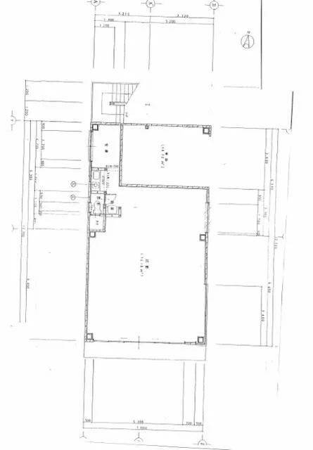 東十条のスケルトン店舗物件の平面図