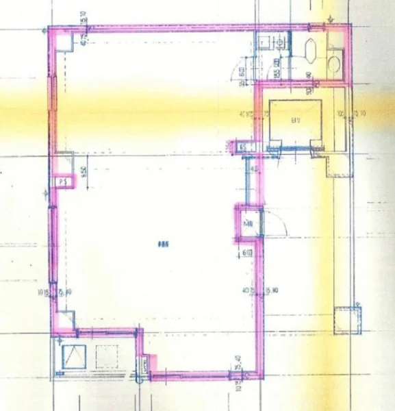 貸店舗(スケルトン)の平面図