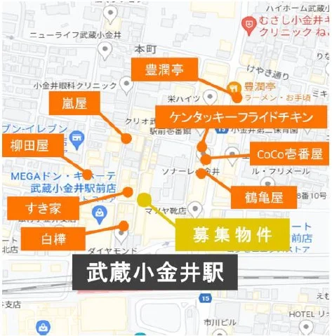 貸店舗(スケルトン)の地図