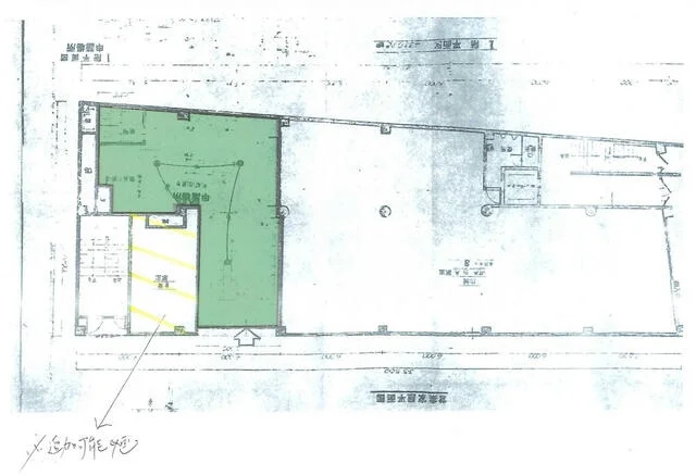 武蔵小金井のスケルトン店舗物件の平面図