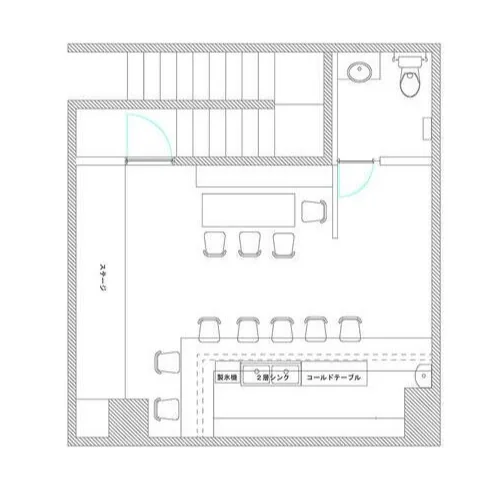 貸店舗(スケルトン)の平面図