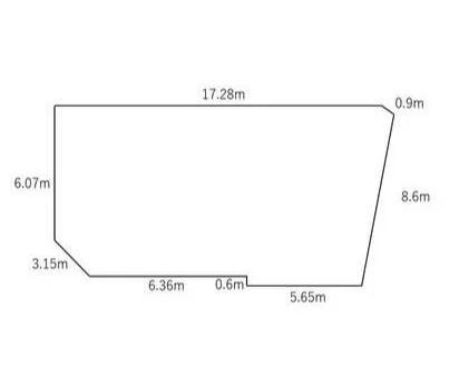 清瀬のスケルトン店舗物件の平面図