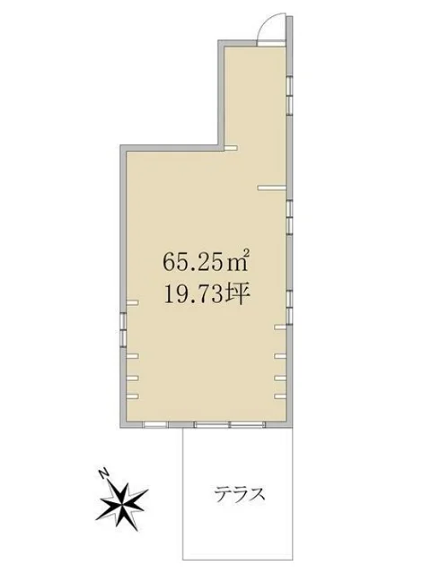 鹿島田のスケルトン店舗物件の平面図