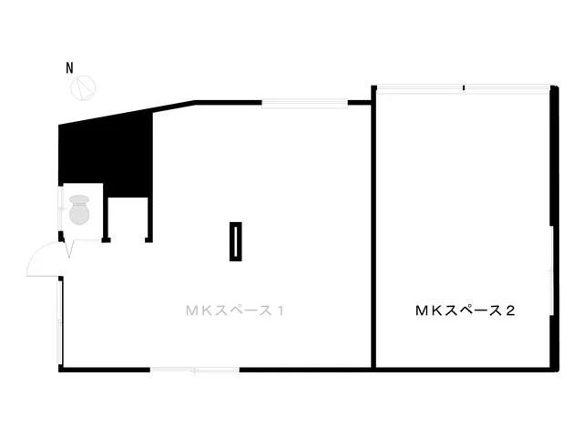 上星川のスケルトン店舗物件の平面図