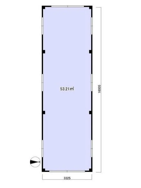 大島のスケルトン物件の平面図