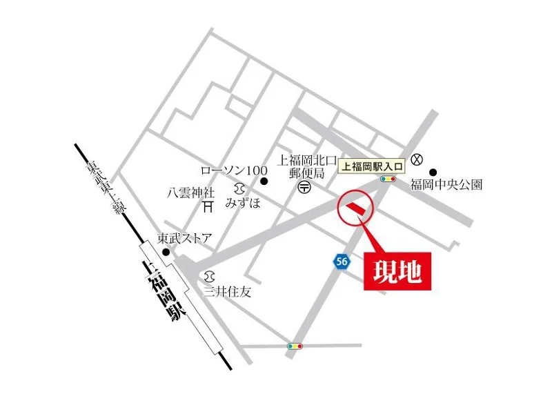 貸店舗(スケルトン)の地図