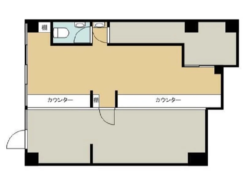 相模原のうどん・そば居抜きの平面図