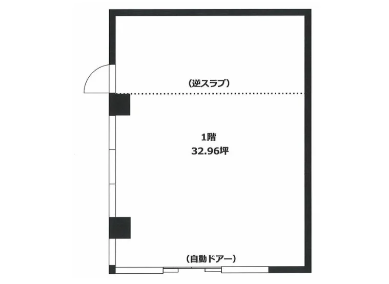 馬喰町のスケルトン物件の平面図