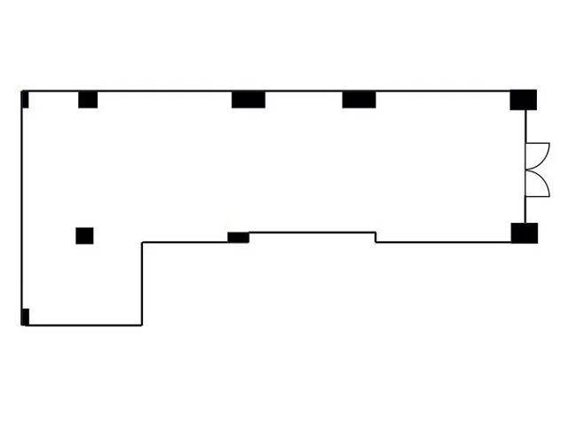 石川町のスケルトン店舗物件の平面図