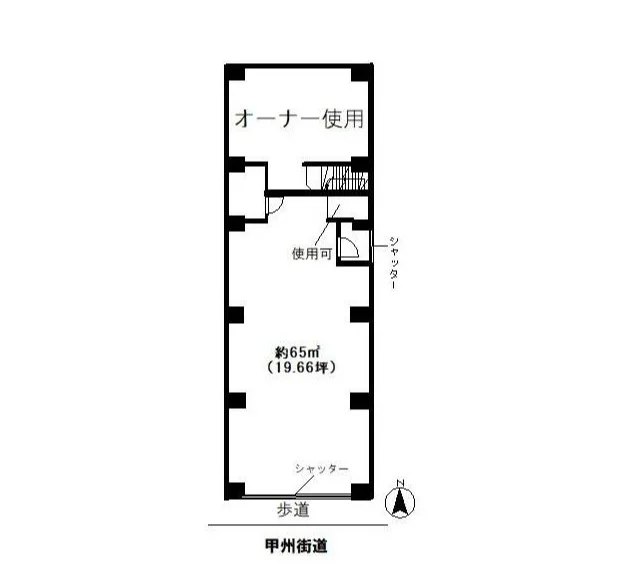 八王子のスケルトン物件の平面図
