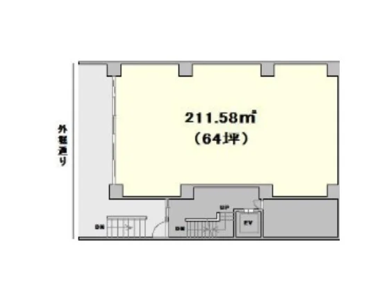 貸店舗(スケルトン)の平面図
