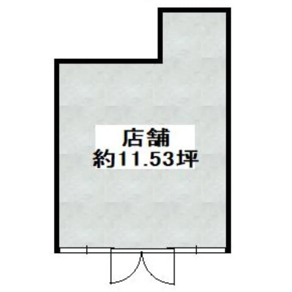 日暮里の事務所仕様店舗物件の平面図
