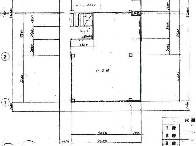 貸店舗(スケルトン)の平面図