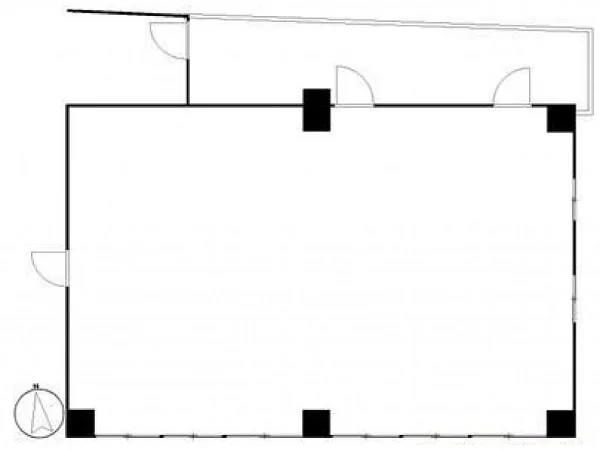 白金高輪のスケルトン物件の平面図