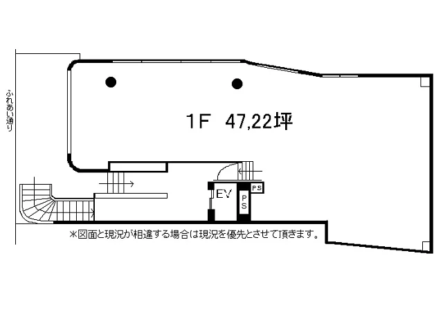 松戸の居抜き店舗の平面図