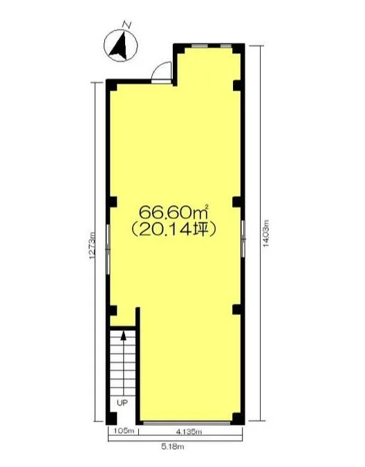 大泉学園のスケルトン物件の平面図
