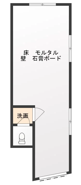 新柴又のスケルトン店舗物件の平面図