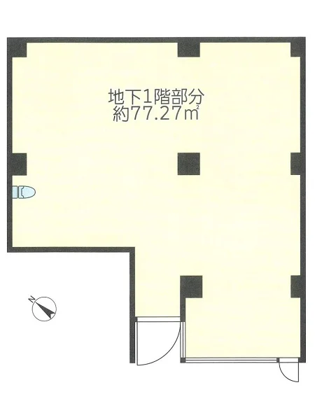 貸店舗(スケルトン)の平面図