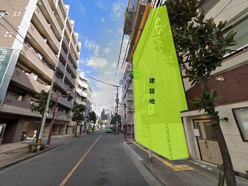 立川のスケルトン店舗物件の外観