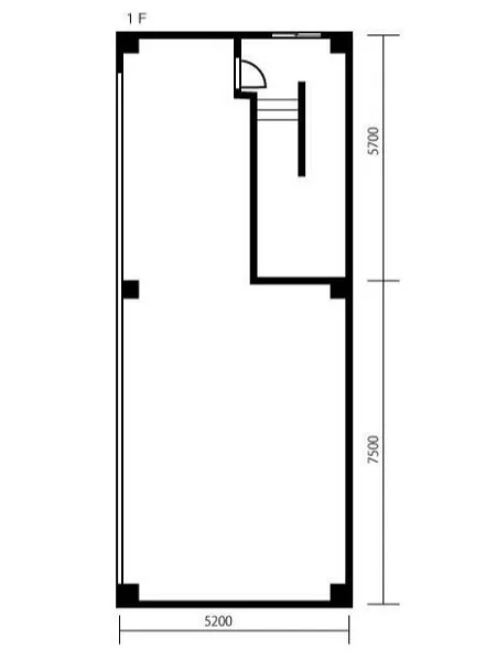 貸店舗(スケルトン)の平面図