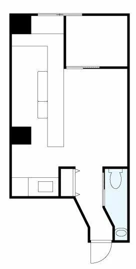 スナック・パブの居抜き物件の平面図