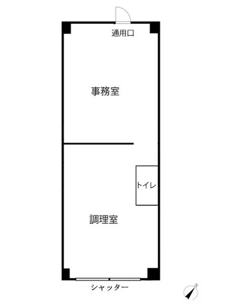 東長崎のテイクアウト居抜きの平面図