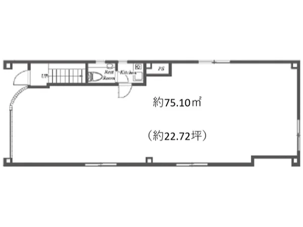 貸店舗(スケルトン)の平面図