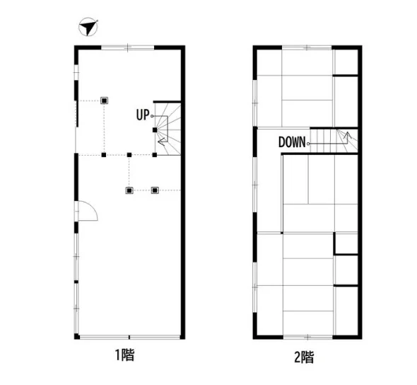 貸店舗(スケルトン)の平面図