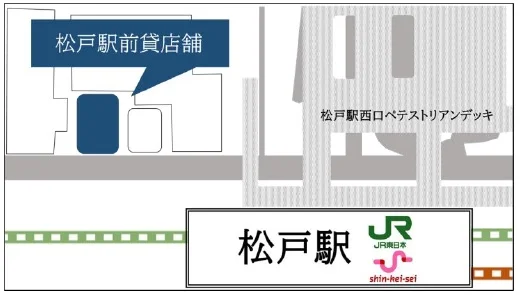 松戸のスケルトン物件の地図