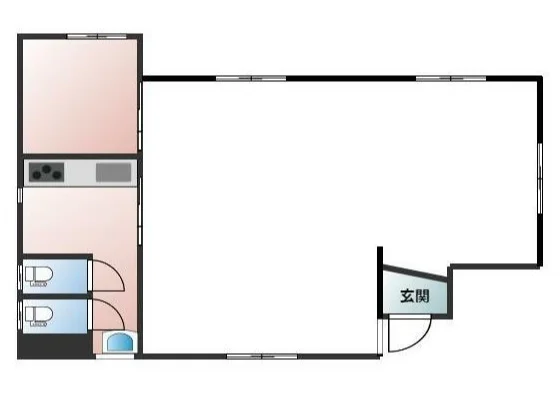 溝の口の事務所仕様店舗物件の平面図