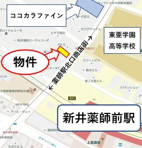 中華料理の居抜き物件の地図