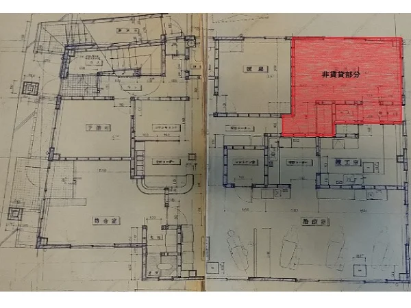 宮原の居抜き店舗の平面図