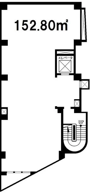 貸店舗(スケルトン)の平面図