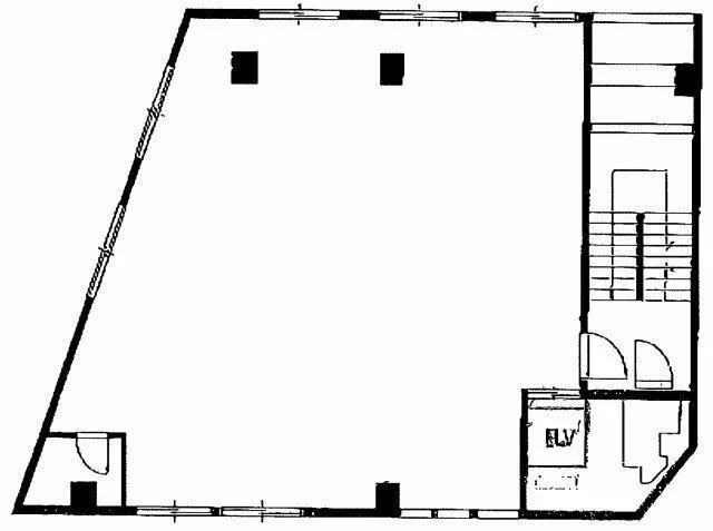 貸店舗(スケルトン)の平面図