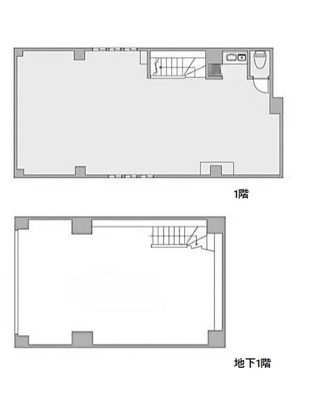 物販の居抜き物件の平面図