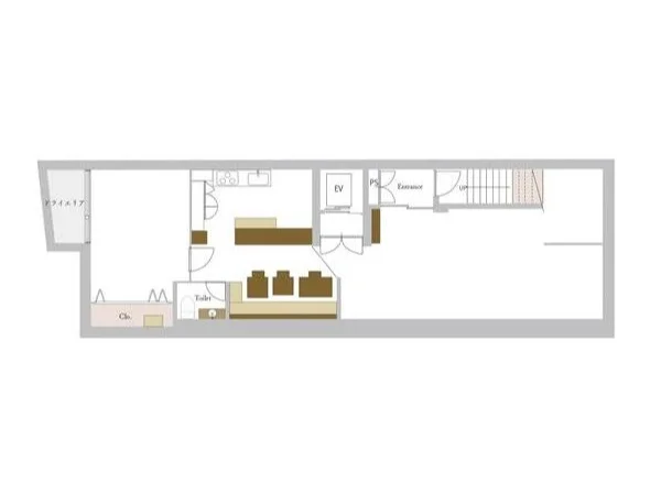 京急蒲田の事務所仕様物件の平面図