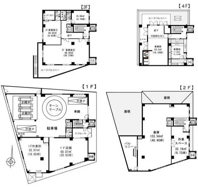 東福生の物販居抜きの平面図